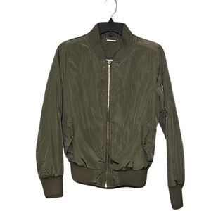 Jou Jou Cropped Full Zip Bomber Cropped Jacket Size Medium